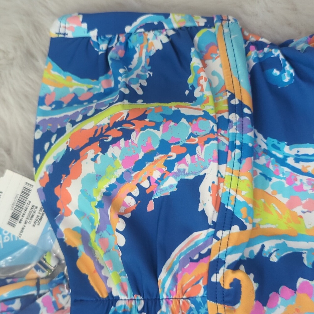 J McLAUGHLIN Blue Watercolor Paisley Koa One-Piece - NWT - Picture 3 of 8